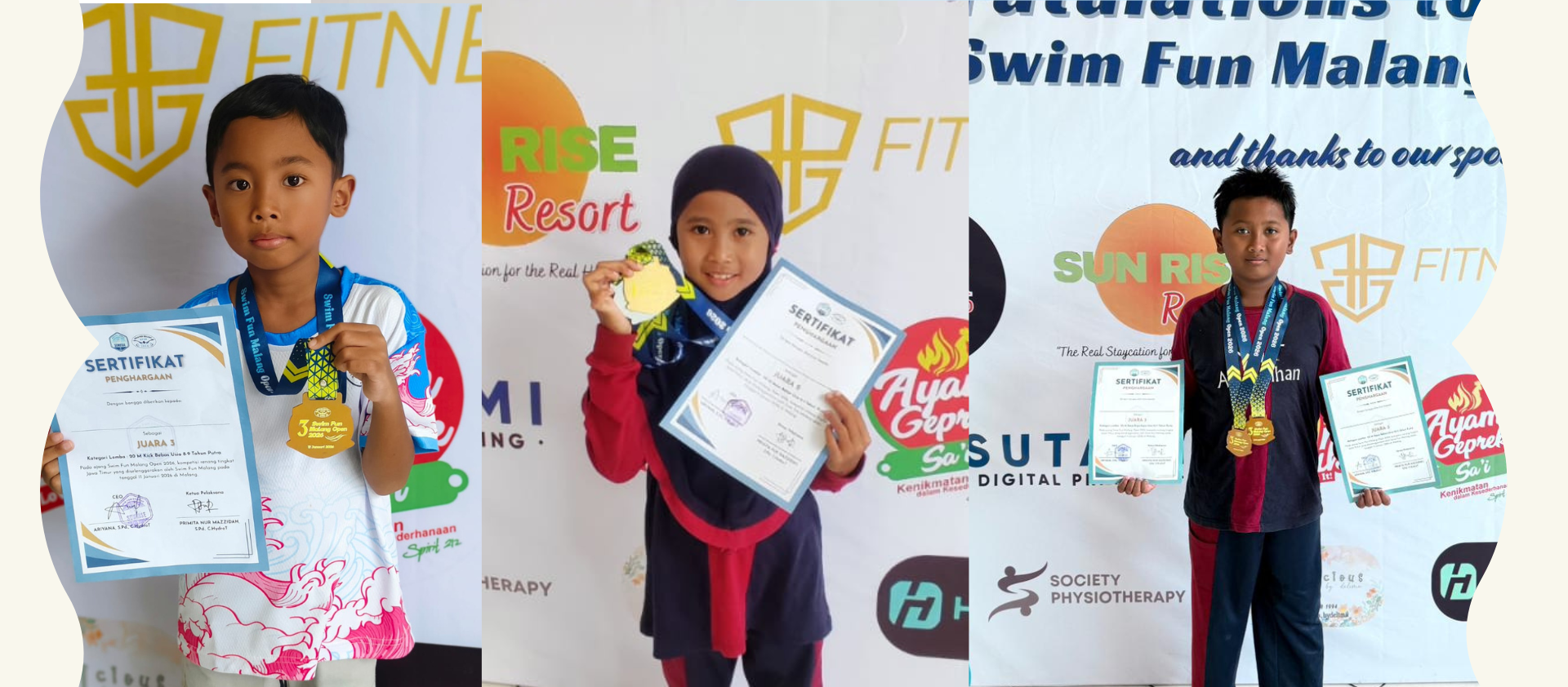 Medali dari Cabor Renang untuk MIT Ar Roihan